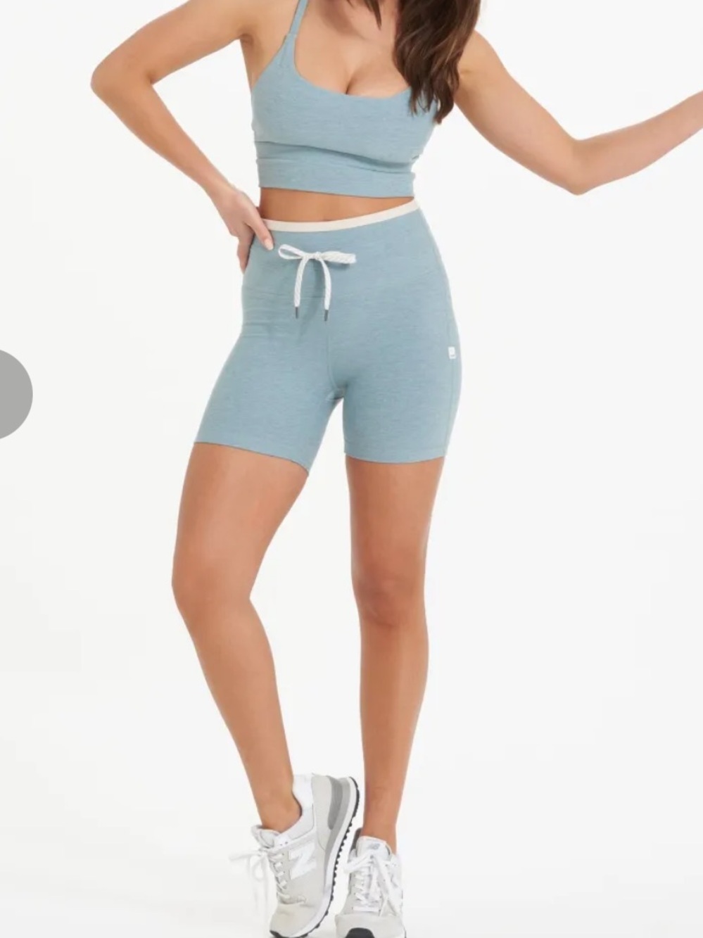 Vuori Vibe Elevation Bike Short Shade Heather Blue Biker Shorts Women’s Size S